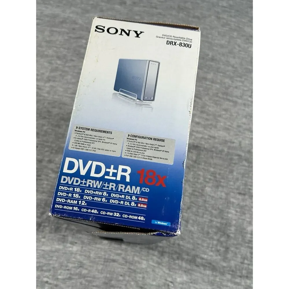 SONY Nero DRX-830U DVD/CD Rewritable Drive DVD R 18x Windows Computer Hardware